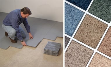 Basement subfloor matting and basement carpeting in Quebec